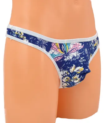 Produktbild von Herren String Tanga Unterhose in Bunt, Größe XL, aus 82% Polyamid und 18% Elasthan