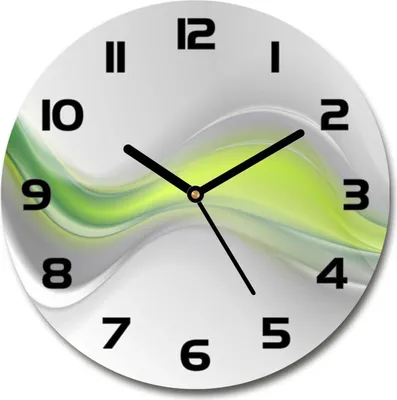 Produktbild von Wanduhr aus Glas 30fi Glasbild Glasuhr Gehärtetes Glas - schwarze-zeiger - Waves abstraction