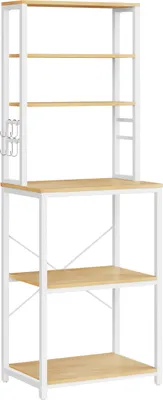 Produktbild von VASAGLE Küchenregal, Standregal, 40 x 60 x 167 cm, eichenfarben-weiß
