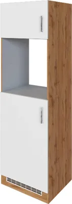 Obrázek produktu pro Skříň pro vestavnou lednici výšky 88 cm Held Möbel Sorrento 60 x 60 x 200 cm bílá matný dub světlý matný