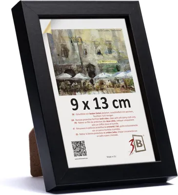 Produktbild von Holz-Bilderrahmen Klassisch Elegant Schwarz 9x13 cm