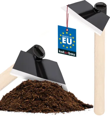 Produktbild von KOTARBAU® Mini Hacke Trapezform 140 x 65 mm mit Stiel 40 cm für kleine Pflanzen Kleinhacke Gartenhacke Unkrauthacke Pflanzhacke Gartenwerkzeug zum Umpflanzen Jäten Gartenpflege