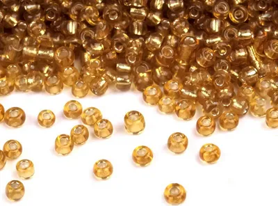 50g Rocailles Glasperlen 8/0 3mm gold