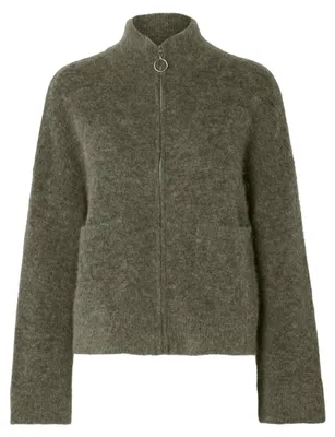 Obrázok produktu pre SELECTED FEMME Teplý pletený sveter so stojacím golierom a zapínaním na zips Veľkosť: XL