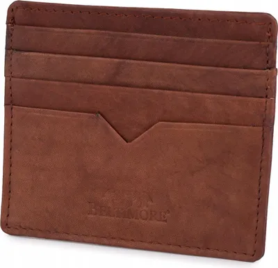 Produktbild von Visitenkartenetui, Brieftasche für Karten und Dokumente, Naturleder, Braun