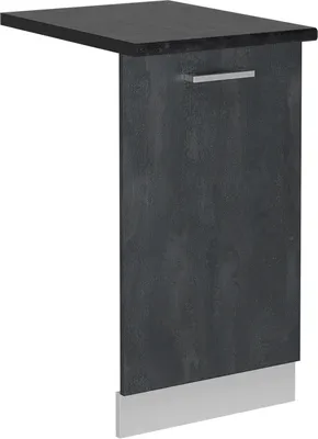 Produktbild von Geschirrspülblende Vicco R-Line Schwarz Beton 45 cm , AP Anthrazit, Model 55088