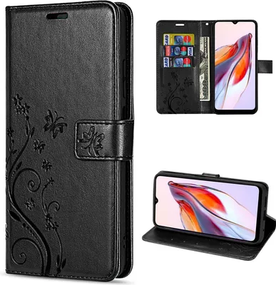 Produktbild von Hülle Xiaomi Redmi 12C, Handy Tasche Handyhülle Flip Wallet Case Klapphülle Etui Schwarz