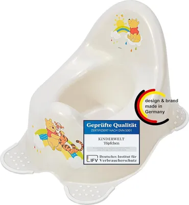 Produktbild von Perl Premium Töpfchen Disney Winnie Puuh für Babys und Kinder stabiler Babytopf mit Anti-Rutsch-Funktion perl weiß
