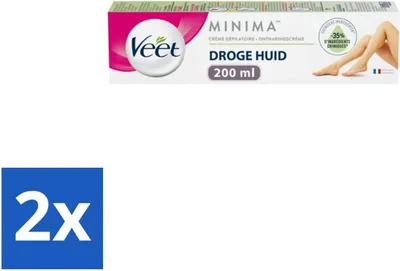 Produktbild von Veet Minima Enthaarungscreme – Trockene Haut – 200 ml - Vorteilspack - 2 Stücke
