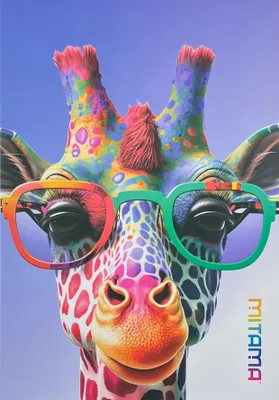 Produktbild von Notizbuch, hefte "Tier", A4+, liniert, 40+2 Blatt, Giraffe, MITAMA 62733-90103
