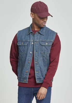 Image de Urban Classics - DENIM Weste bleu clair - L
