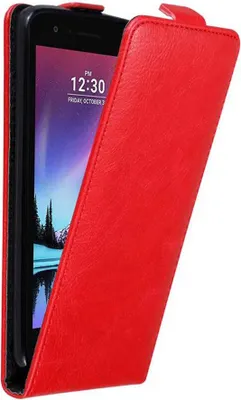 Produktbild von Cadorabo Hülle für LG K4 2017 Schutz Hülle in Rot Flip Etui Handyhülle Case Cover