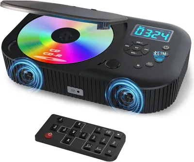 Immagine prodotto di Lettore CD Bluetooth portatile con radio e altoparlante, stereo Hi-Fi