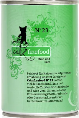 Produktbild von Catz finefood No. 23 Rind und Ente 400gx6