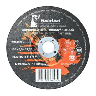 Obrázok produktu pre Profesionálny brúsny kotúč 150 x 6,5 x 22,2 mm, MT