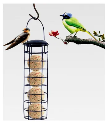 Produktbild von Meisenknödelhalter aus Metall für Wildvögel zum Aufhängen
