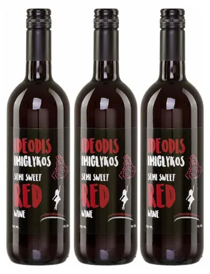 Produktbild von Imiglykos Ideodis 3x 0,75l Flasche | Rotwein aus Griechenland | 11% Vol.