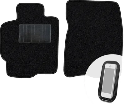 Produktbild von moto-MOLTICO Vorne Fußmatten Auto Velours Autoteppiche Schwarz Automatten Set 2-teilig passend für Mazda 323 F 1994-1998