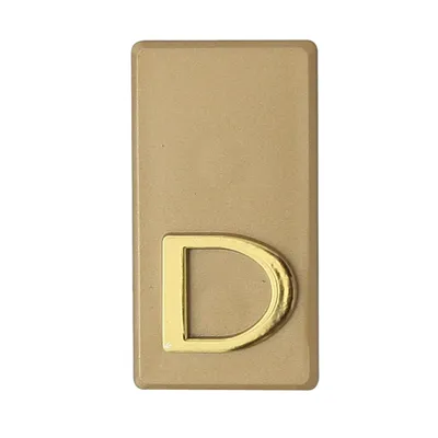 Produktbild von DOMINO Buchstabe Briefkasten Selbstklebend – D| 3D Türbuchstabe Aufkleber | Hausbuchstabe Klebend | Klebebuchstaben Wetterfest | Buchstaben zum Aufkleben | Buchstabenschild | PCV | GOLD