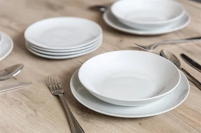Obrázok produktu pre Banquet 60310701, Jedálenský tanier, Kolo, Porcelán, Biela, 7,98 kg, 18 kusov