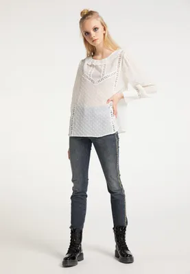Image de Blouse pour femme Speedlight - Blanche, taille XS
