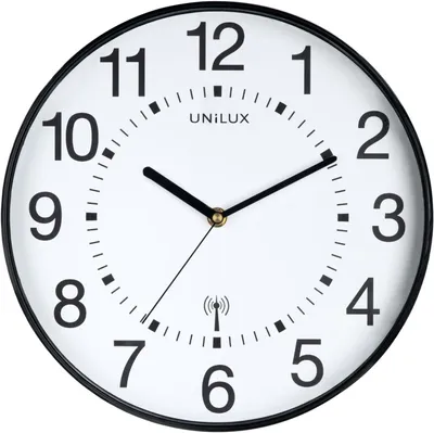 Produktbild von Unilux Funk-Wanduhr Maxi Wave, 37,5cm, schwarz