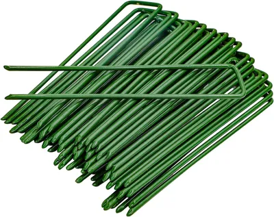 Immagine prodotto di Picchetti da giardino - Pali di ancoraggio - Protezione del prato - Acciaio rinforzato - 15 cm, 40 pezzi - Verde