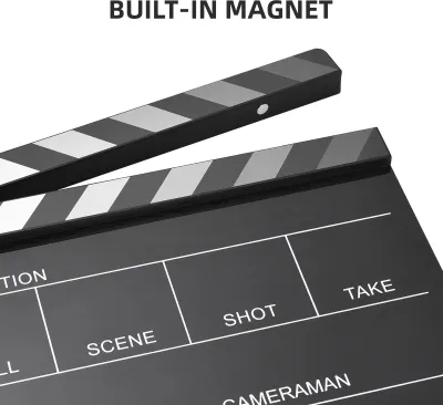 Produktbild von Filmklappe aus Acryl, Filmklappe, Filmregisseur, Schieferschnitt, Actionszene, Klapptafel, trocken abwischbar