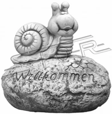Produktbild von Schild Welcome Schnecke Willkommens Schilder Garten Figur Statue Figuren S103114