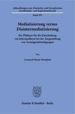 Obrázok produktu pre Mediatisierung versus Disintermediatisierung
