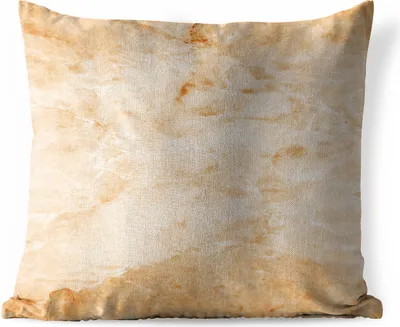 Produktbild von MuchoWow® Outdoor Kissen - Marmor - Sand - Braun - 50x50 cm - Wetterfest - Lounge Kissen - Komfortabel - Kissen mit Bild