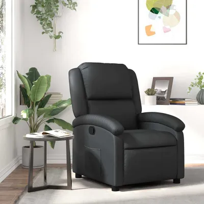 Obrázek produktu pro The Living Store lehátko černé z pravé kůže