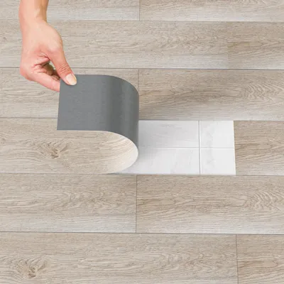 Obrázok produktu pre Hebitod 5m² vinylová podlaha vinyl laminátové samolepiace dosky doska PVC podlaha protišmykové vodotesné 35 kusov vinylových dosiek drevené zrno dosky (svetlo šedá)