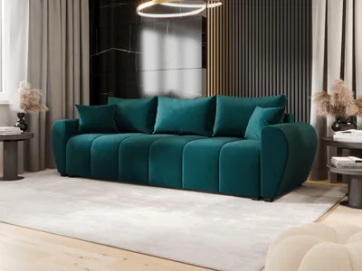 Produktbild von BEDANTE SOFA MOLISA mit Schlaffunktion ITAKA 39 Türkis Sofa mit Stauraum Bettkasten Wohnzimmersofa Couch Sofa Bettsofa Bettkasten Bettcouch