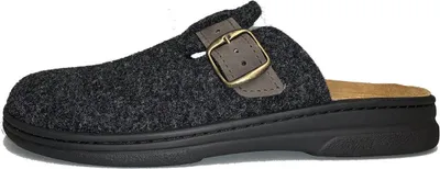 Produktbild von Herren Clogs Filz Pantolette grau von Größe 41 bis 46 Wechselfußbett