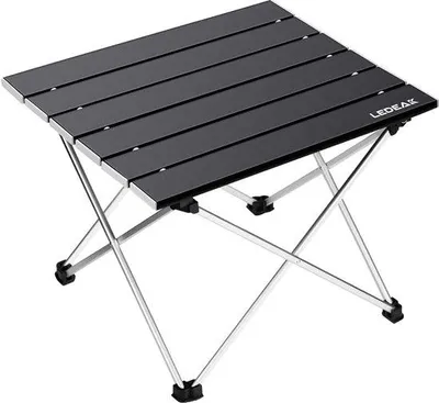 Immagine prodotto di Tavolo pieghevole da campeggio in alluminio Unyqoos®, ultraleggero (0,86 kg), con borsa per il trasporto – pieghevole, impermeabile, capacità massima di carico 23 kg, ideale per campeggio, picnic e viaggi