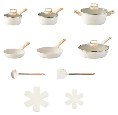 Produktbild von Kochgeschirrset, Antihaft-Granitbeschichtung, Induktionsgeeignet, 1 set