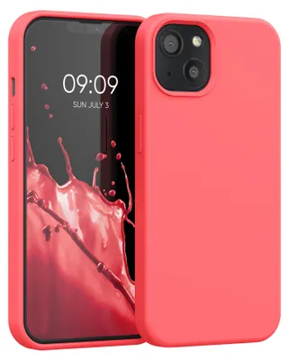 Produktbild von kwmobile Handyhülle für iPhone 13 Hülle, für iPhone 13 Case - Hülle Silikon - kabelloses Laden - Leuchtende Koralle