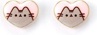 Zdjęcie produktu dla Pusheen Heart Kolczyki - Oficjalny Produkt The Carat Shop, Akcesoria Mody