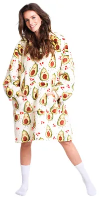 Produktbild von Cozy Noxxiez Avocado - warme TV-Sweatshirt-Decke mit Kapuze für Teenager und Erwachsene