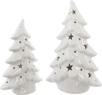 Image de Sapin à LED "Magie de la neige", lot de 2