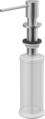 Image de QUADRON Distributeur de savon LORI SteelQ Cuisine encastrée, Distributeur de produit à vaisselle Cuisine, couleur : acier, Distributeur de savon pour évier avec bouteille de 500ML Remplissage par le haut