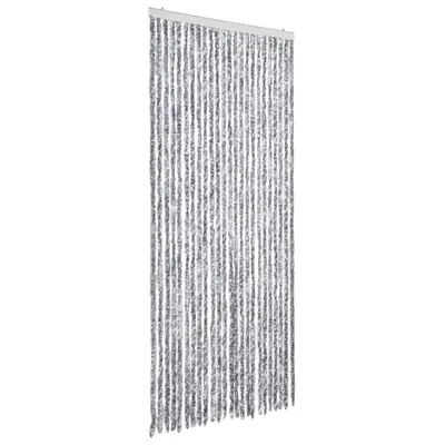 Produktbild von vidaXL Fliegenvorhang Weiß und Grau 100x230 cm Chenille