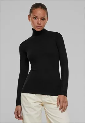 Zdjęcie produktu dla Dámský svetr Urban Classics Damski sweter z dzianiny z golfem czarny - S