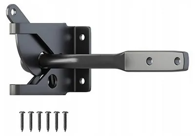 Produktbild von HuW Torriegel schwarz mit Riegel und automatischer Verriegelung