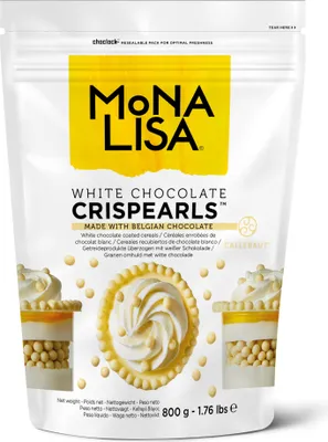 Produktbild von Crispearls weiße Schokolade 800g, Callebaut, Crisp Pearls weiß, Schokodekor