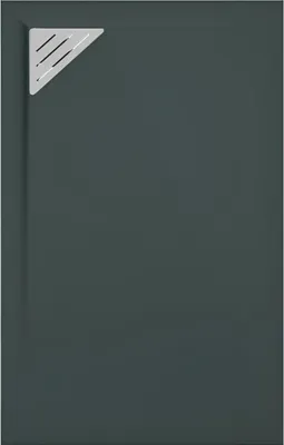 Produktbild von Mineralguss-Duschwanne extra flach TRINITY in ANTHRAZIT 90x100 cm  Ablaufschutz in Chrom
