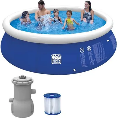 Produktbild von Happy People Quick Up Pool Schwimmbecken 420 x 84 cm mit Filter und Pumpe