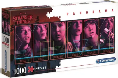 The image shows the front of a puzzle box for the Netflix series Stranger Things.