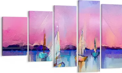 Produktbild von Bild auf Leinwand - Leinwandbild - Segelboot See - 100x60cm - Wand Bild - Wanddeko - Wandbilder - Leinwanddruck - Bilder - Kunstdruck - Wanddekoration - Leinwand bilder - Wandkunst - EG100x60-4099